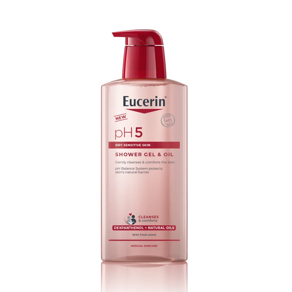 EUCERIN pH5 Sprchový gél & olej 1×400 ml, sprchový gél a olej