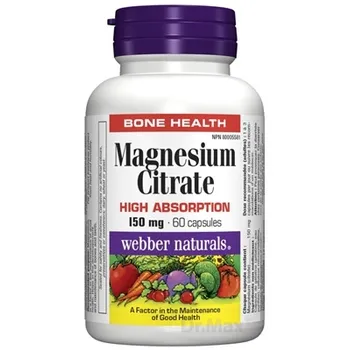 Webber Naturals Magnesium 150 mg 1x60 cps, výživový doplnok