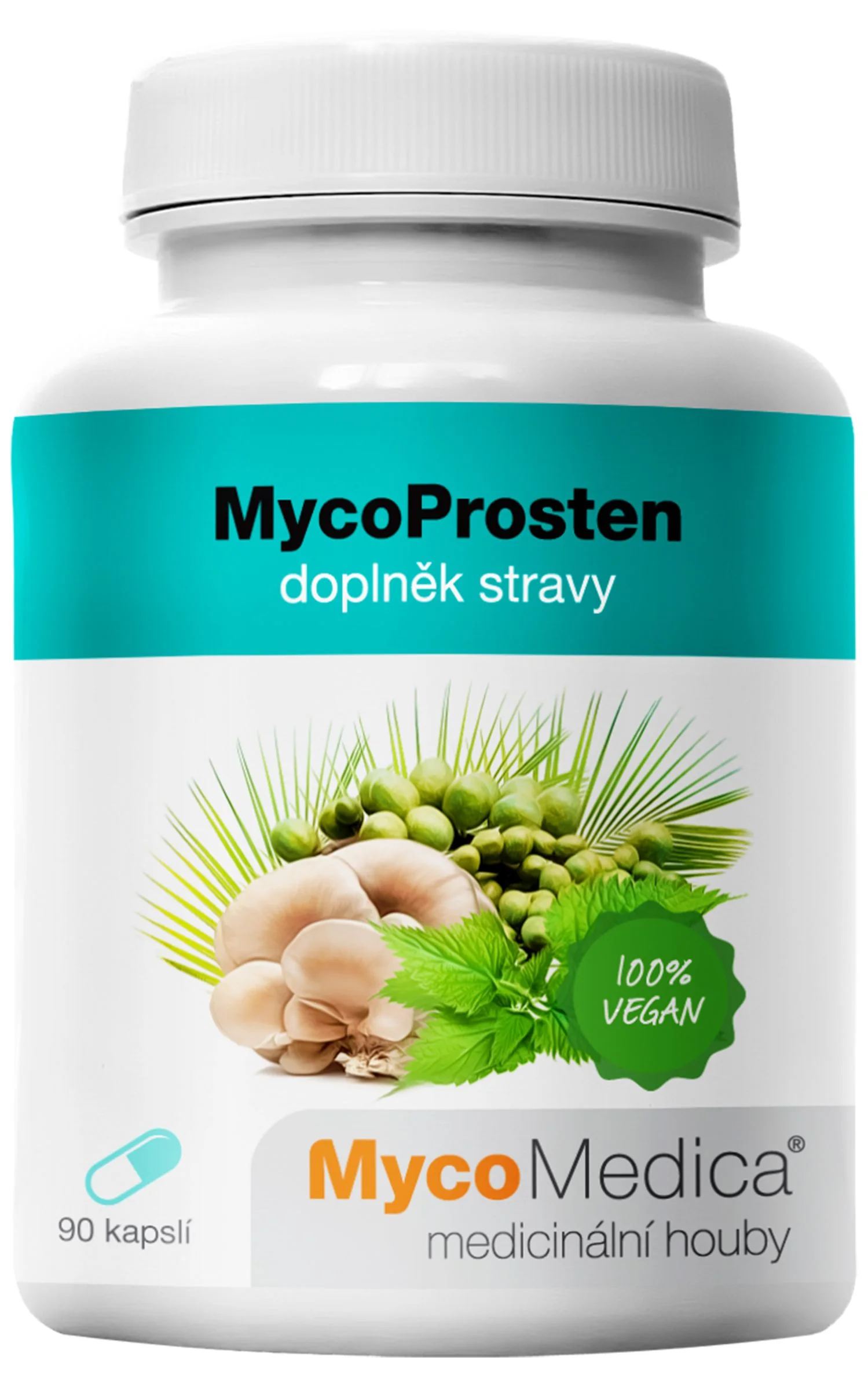 Mycomedica Mycoprosten Vegan 27mg 90cps 1×90 cps, výživový doplnok