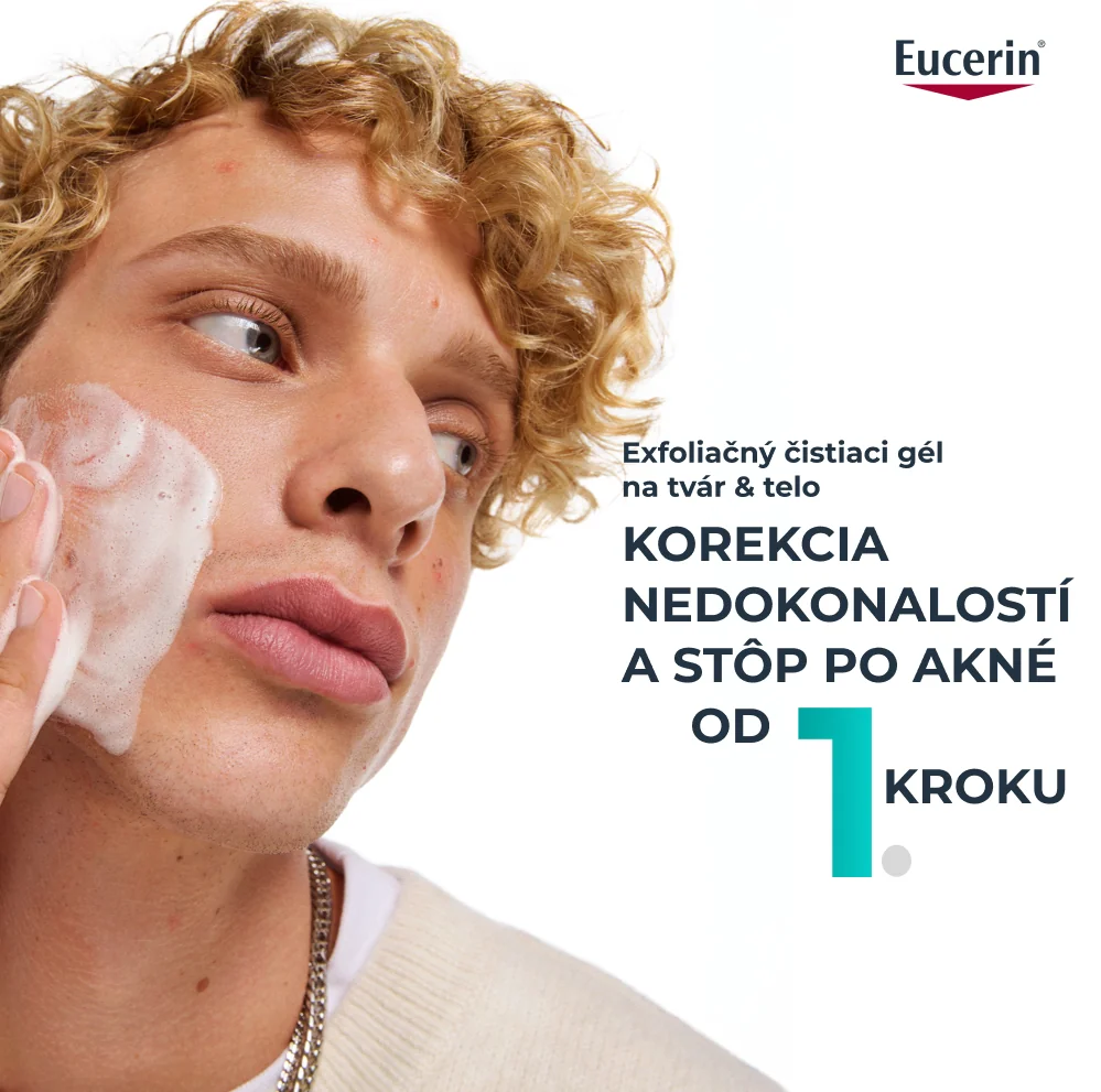 Eucerin DERMOPURE CLINICAL Exfoliačný čistiaci gél na tvár na tvár & telo 150 ml