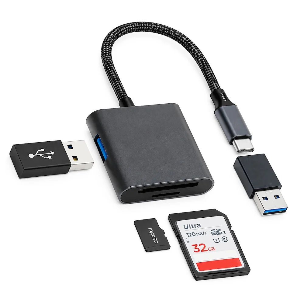 MG HUB adaptér USB-C / USB / čítačka SD kariet, čierny