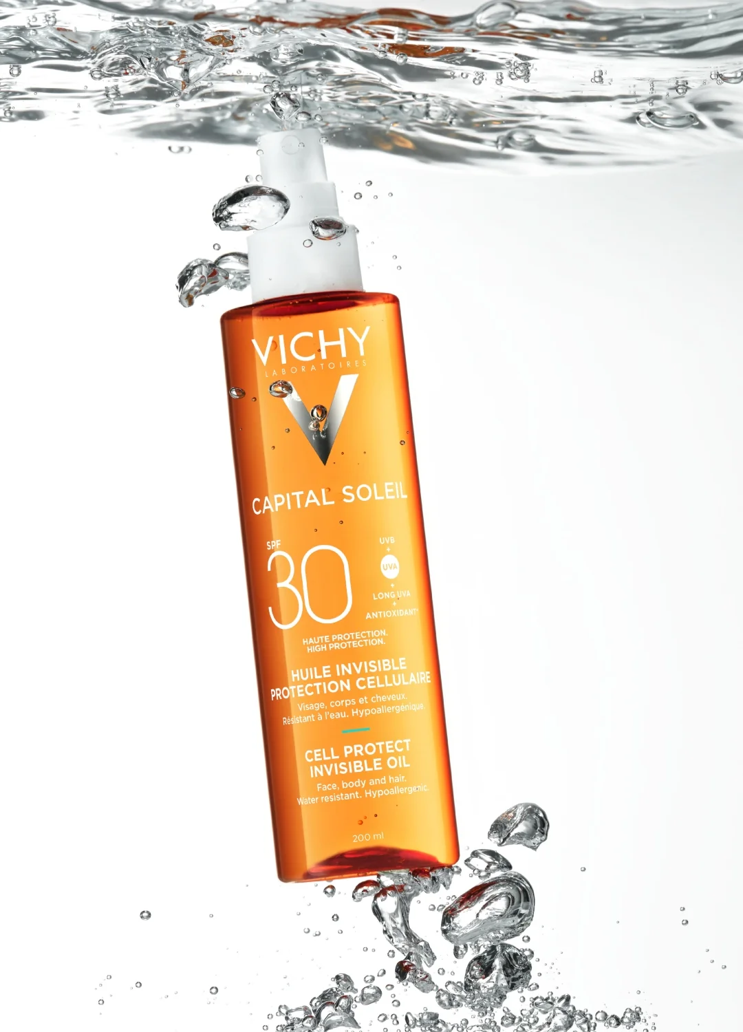 VICHY Capital Soleil Neviditeľný olej SPF30 200 ml