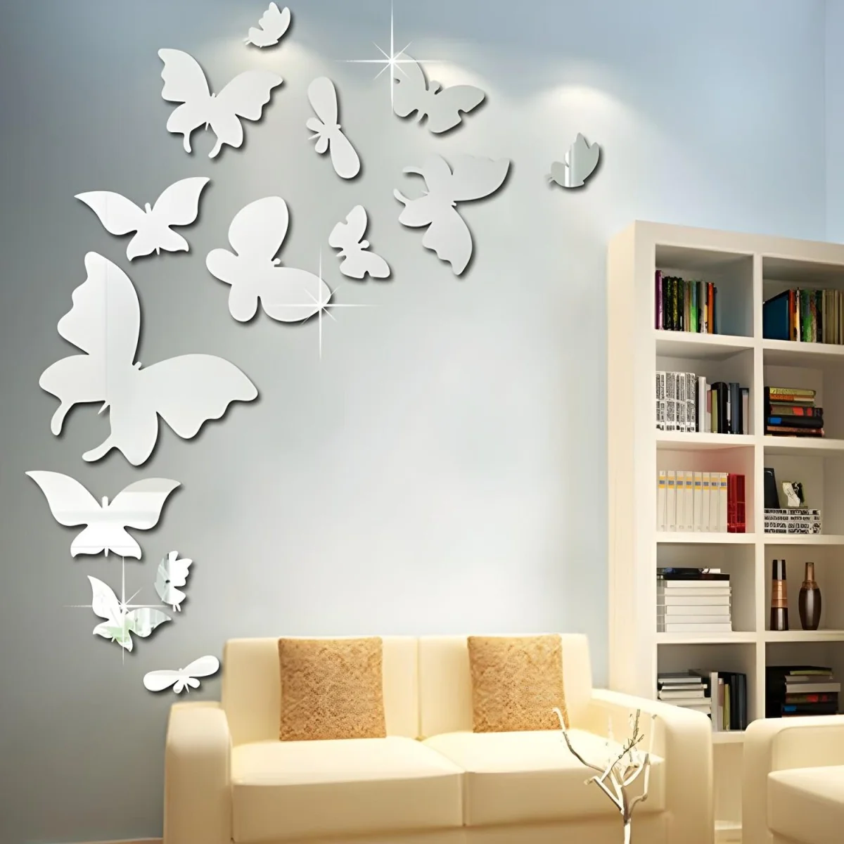 Zrkadlové samolepky na stenu - Butterfly