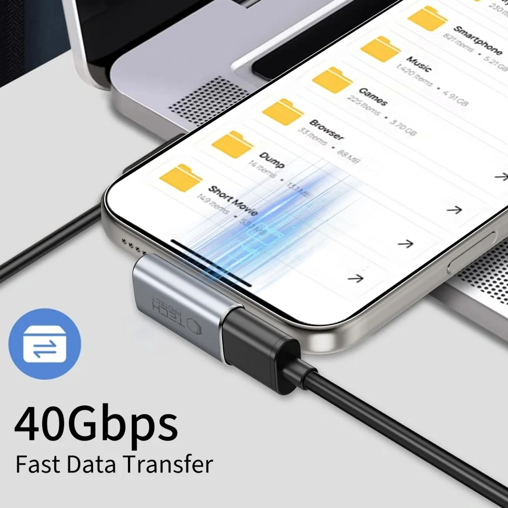 Tech-Protect Ultraboost AA03 adaptér USB-C, šedý