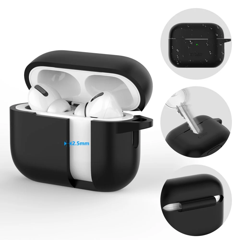 Tech-Protect Silicone Hook puzdro na Apple AirPods Pro 1 / 2, zelené