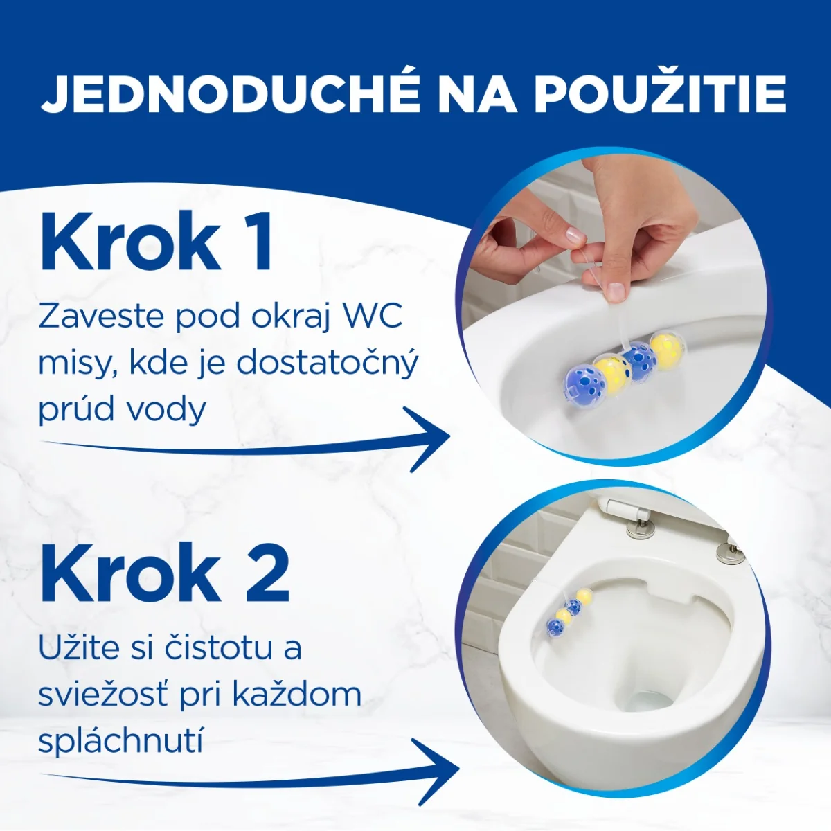 Bref Power Aktiv tuhý WC blok Lemon 3×50 g 3×50 g, WC blok