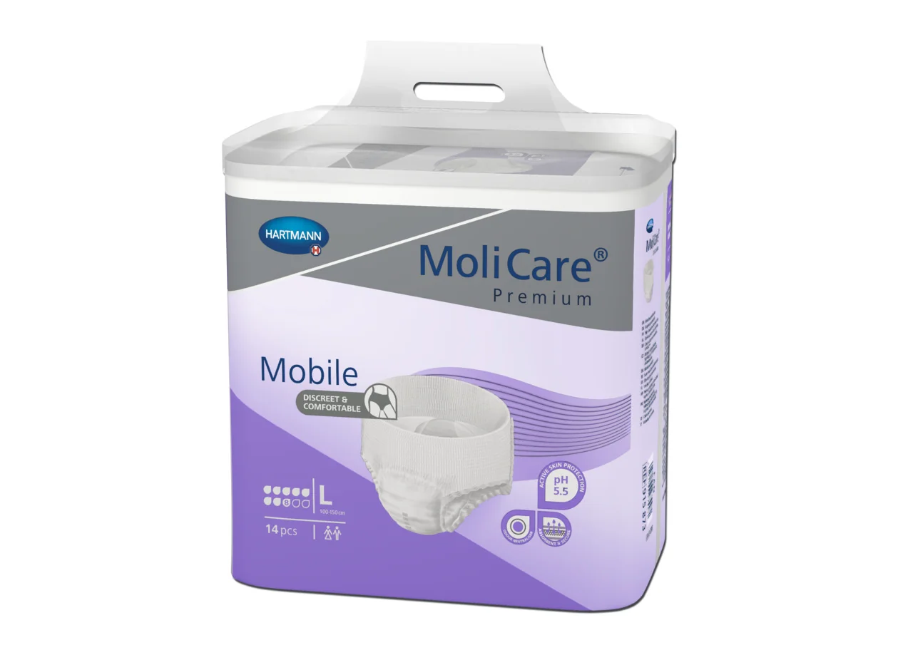 MOLICARE MOBILE PREMIUM 8KV. XL/FIALOVE 1×14 ks, inkontinenčné novhavičky