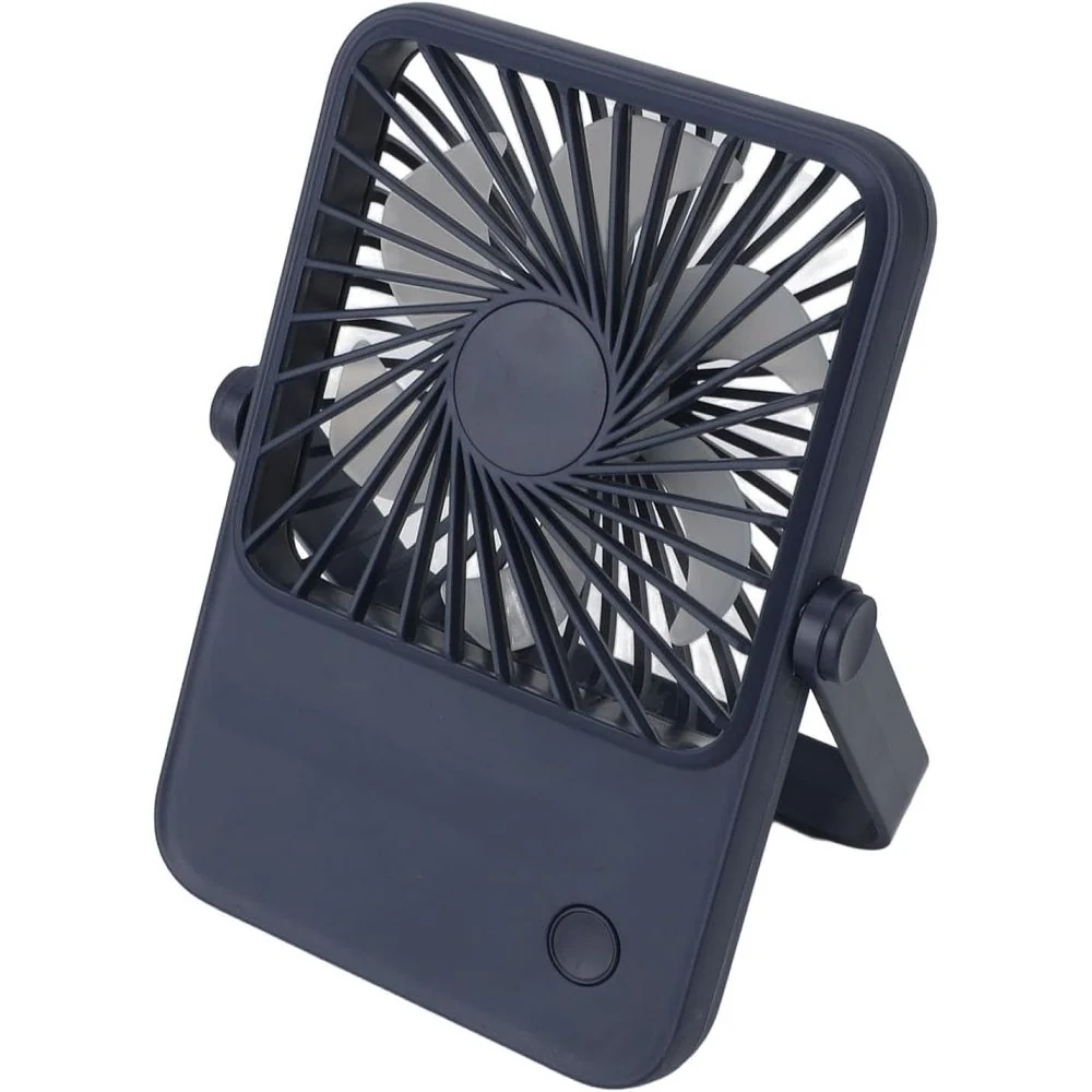 Stolový ventilátor s nastaviteľným stojanom, tmavomodrý