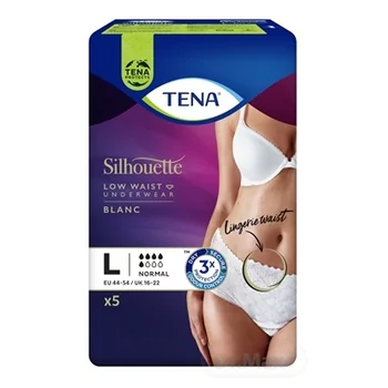 TENA Silhouette Normal Low Waist Blanc L 1×5 ks, inkontinenčné spodné prádlo pre ženy
