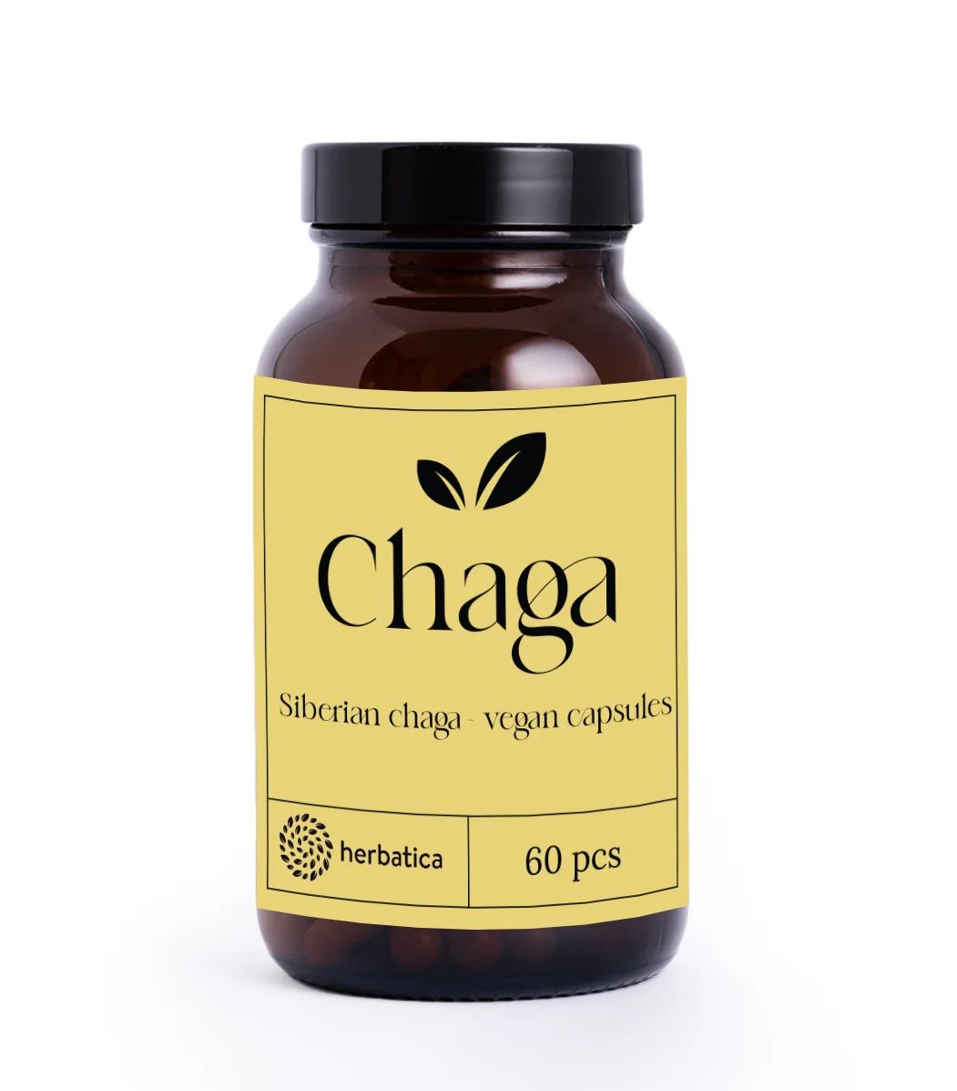 Zvýhodnený set: 2 x Čaga sibírska - 60 vegánskych kapsúl (300mg/ kapsula) - Herbatica