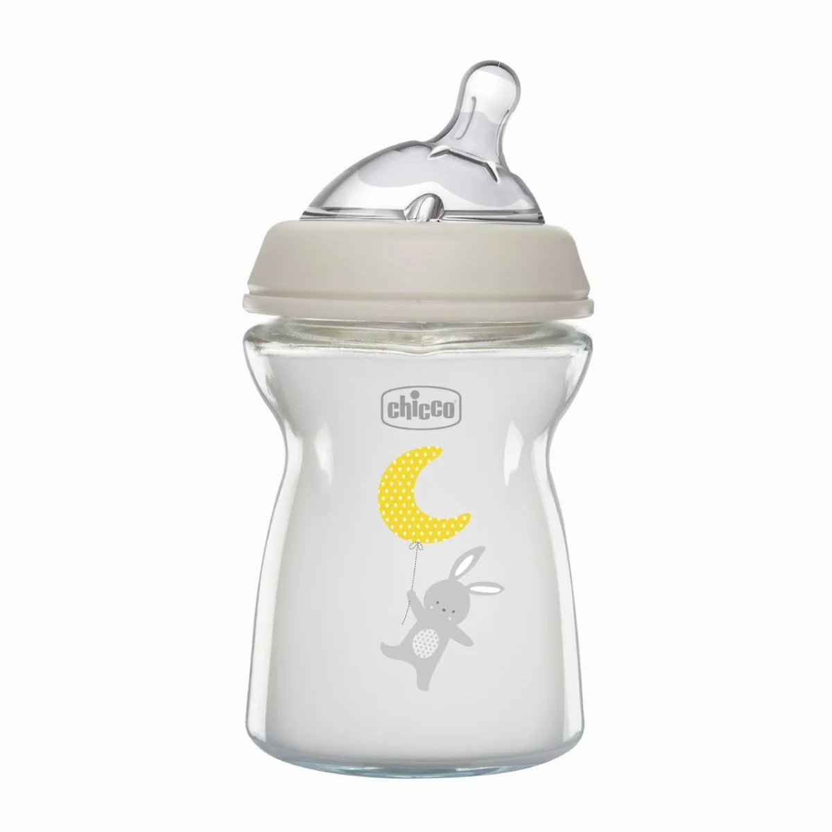Chicco NaturalFeeling sklenená fľaša 250 ml, pomalý prietok, 0+