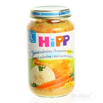 HiPP Príkrm Zelenina s morčacím mäsom 1×220 g, detské menu - príkrm