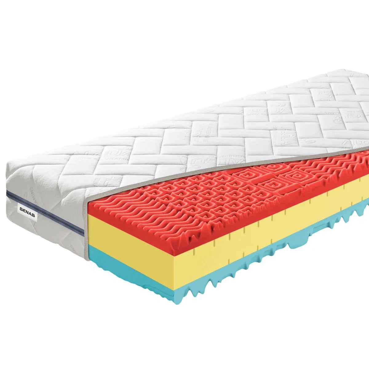 Matrac Benab Zero Sport&Active 22 HR H3 / H4 180 x 200 cm Matrac zo studenej peny 22 cm sendvičový zónová ortopedické