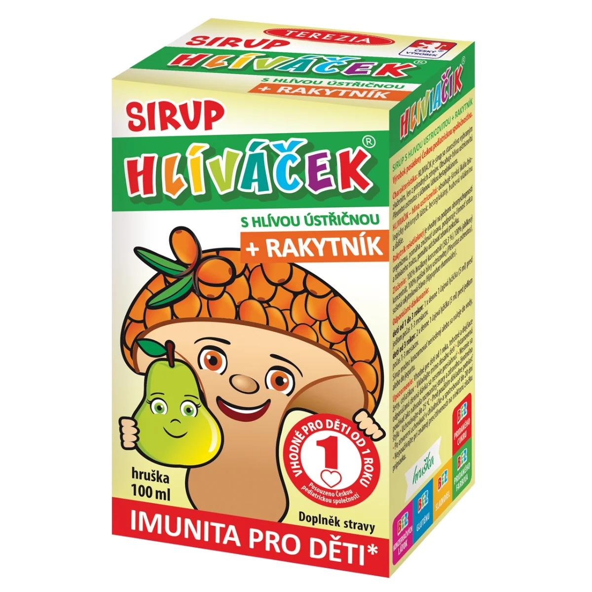 TEREZIA HLIVIAČIK S HLIVOU USTRICOVITOU + RAKYTNÍK 1×100 ml, výživový doplnok