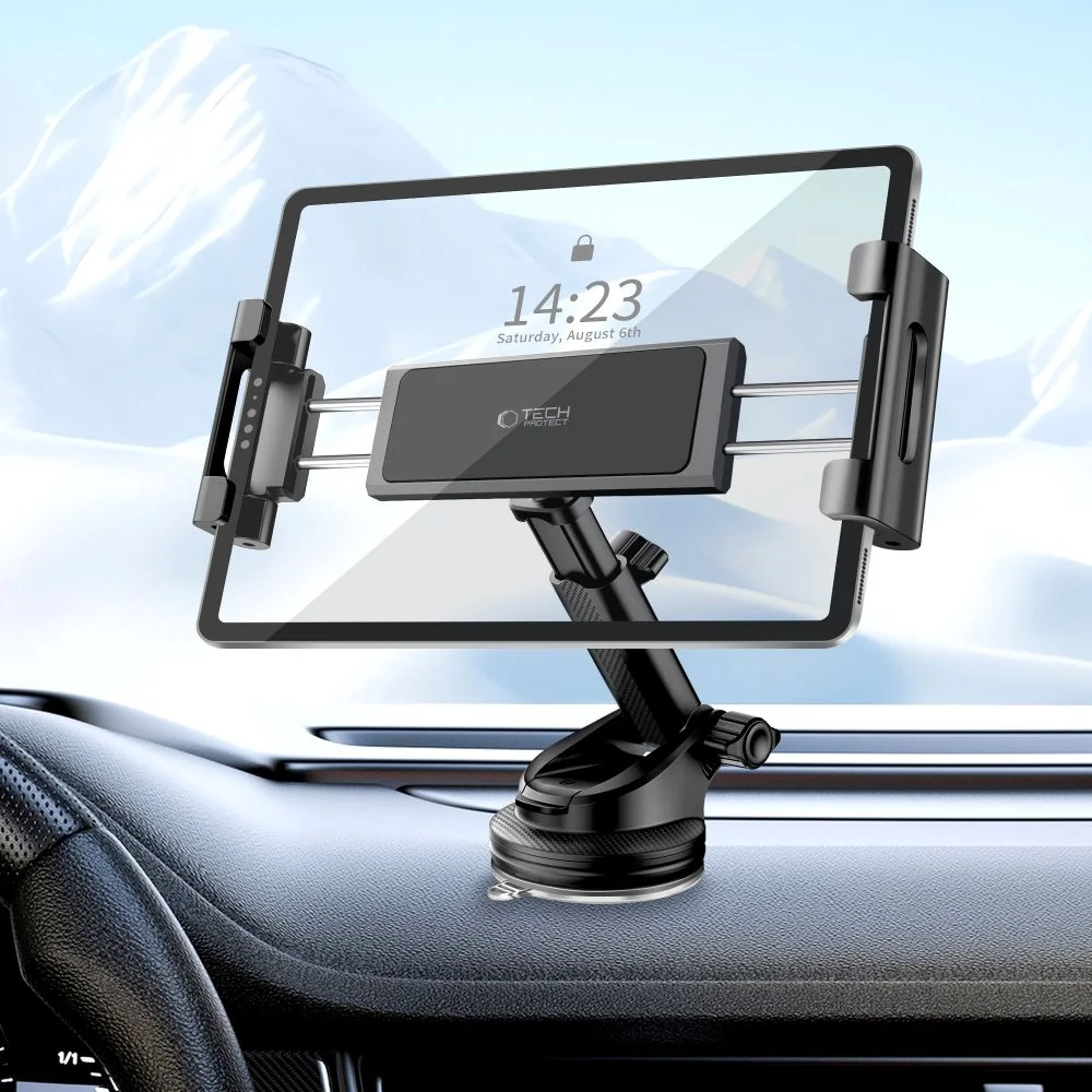 Tech-Protect V4 Wind Dash držiak na tablet do auta, čierny