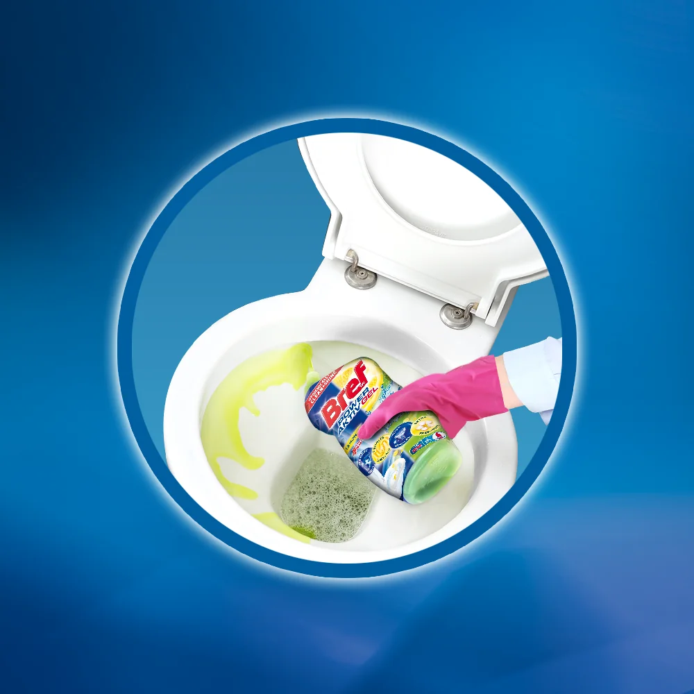 Bref Power Aktiv Gel WC čistič Lemon 1×700 ml, WC čistič