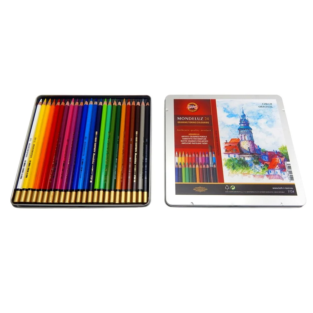 Akvarelové pastelky MONDELUZ 3724/24 Český Krumlov sada 24 farieb