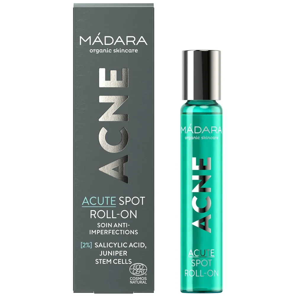 Mádara ACNE, Akútna Roll-On Na Pupienky 1×8 ml, prírodný koncentrát proti akné