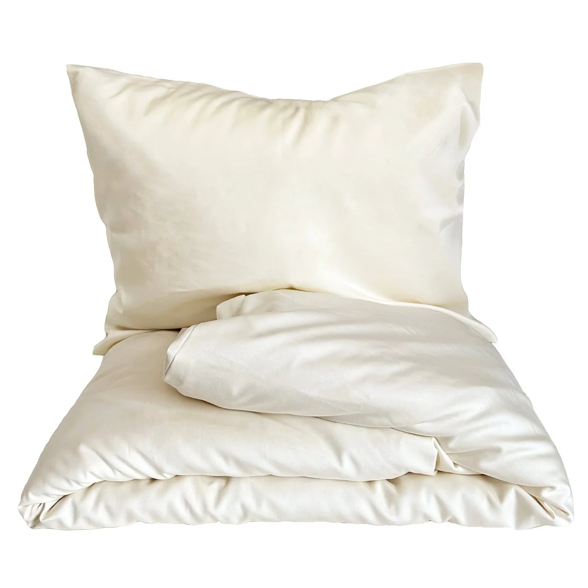 Obliečky Tencel Lyocell Iballa krémové rozmer: súprava 70 x 90 cm + 140 x 200 cm