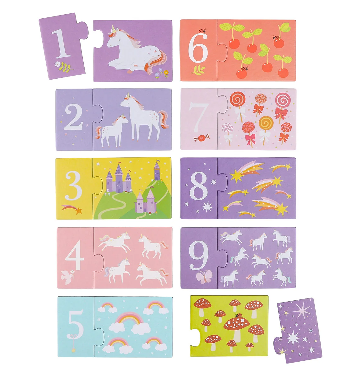 A Little Lovely Company - priradzovacie puzzle – jednorožce