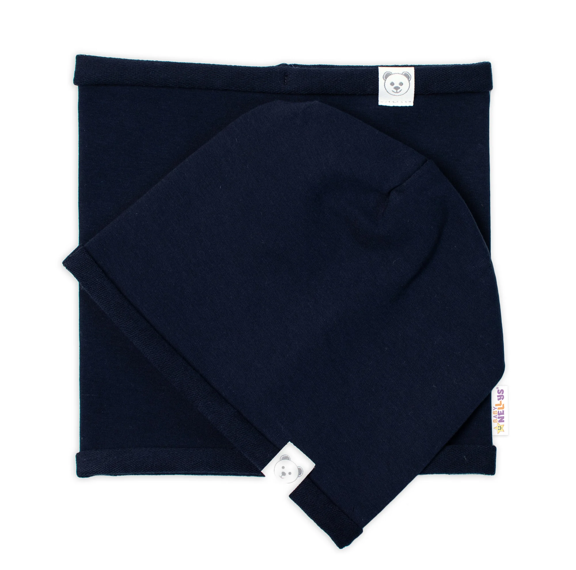 Čiapka s nákrčníkom bavlna, Little Bear, Baby Nellys, granátová, veľ. 98/134