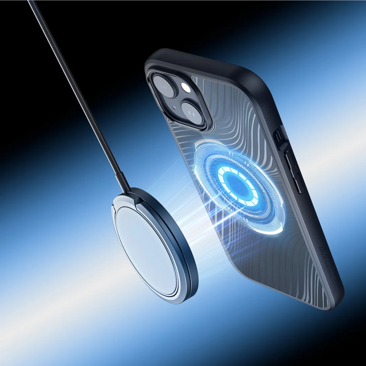 Dux Ducis Aimo MagSafe kryt na iPhone 15 Plus, čierny S originálnym dizajnom