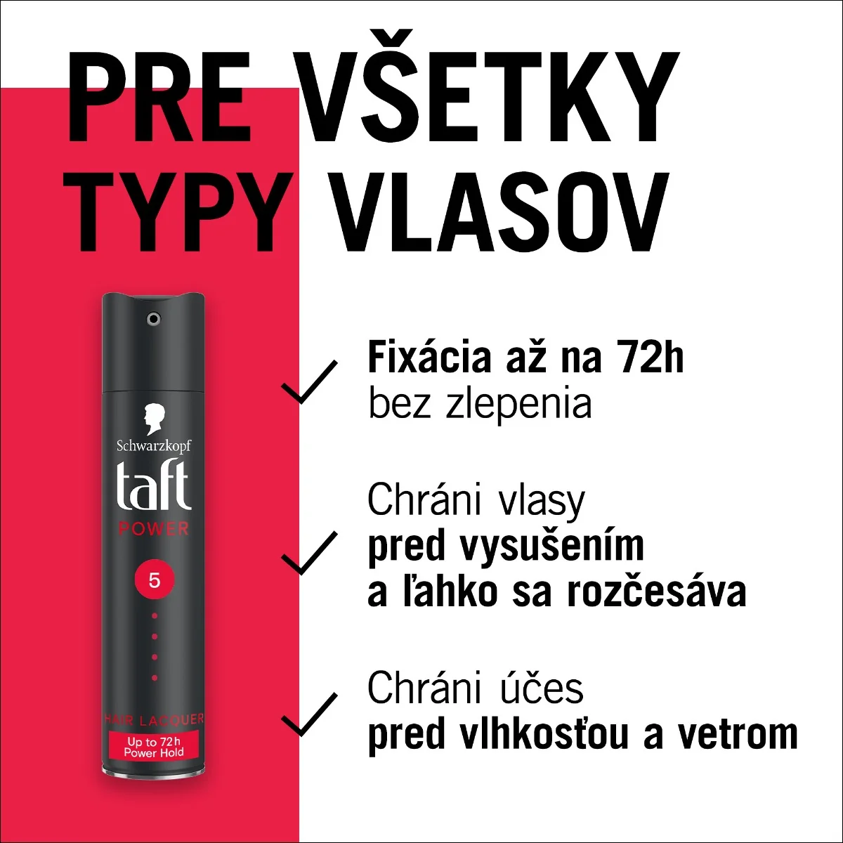 Schwarzkopf Taft Power lak na vlasy 1×250 ml, lak na vlasy