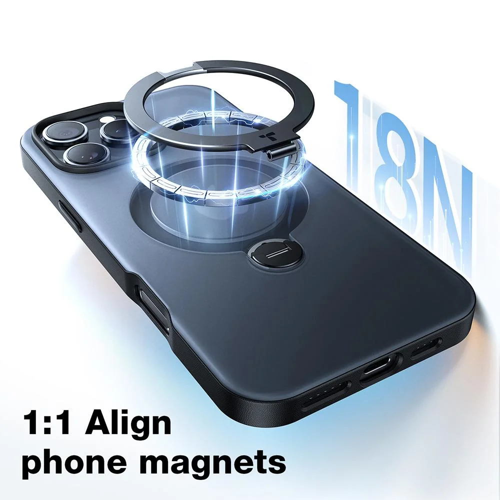 Ostand Spin Series puzdro pre iPhone 16 Pro Max Čierna