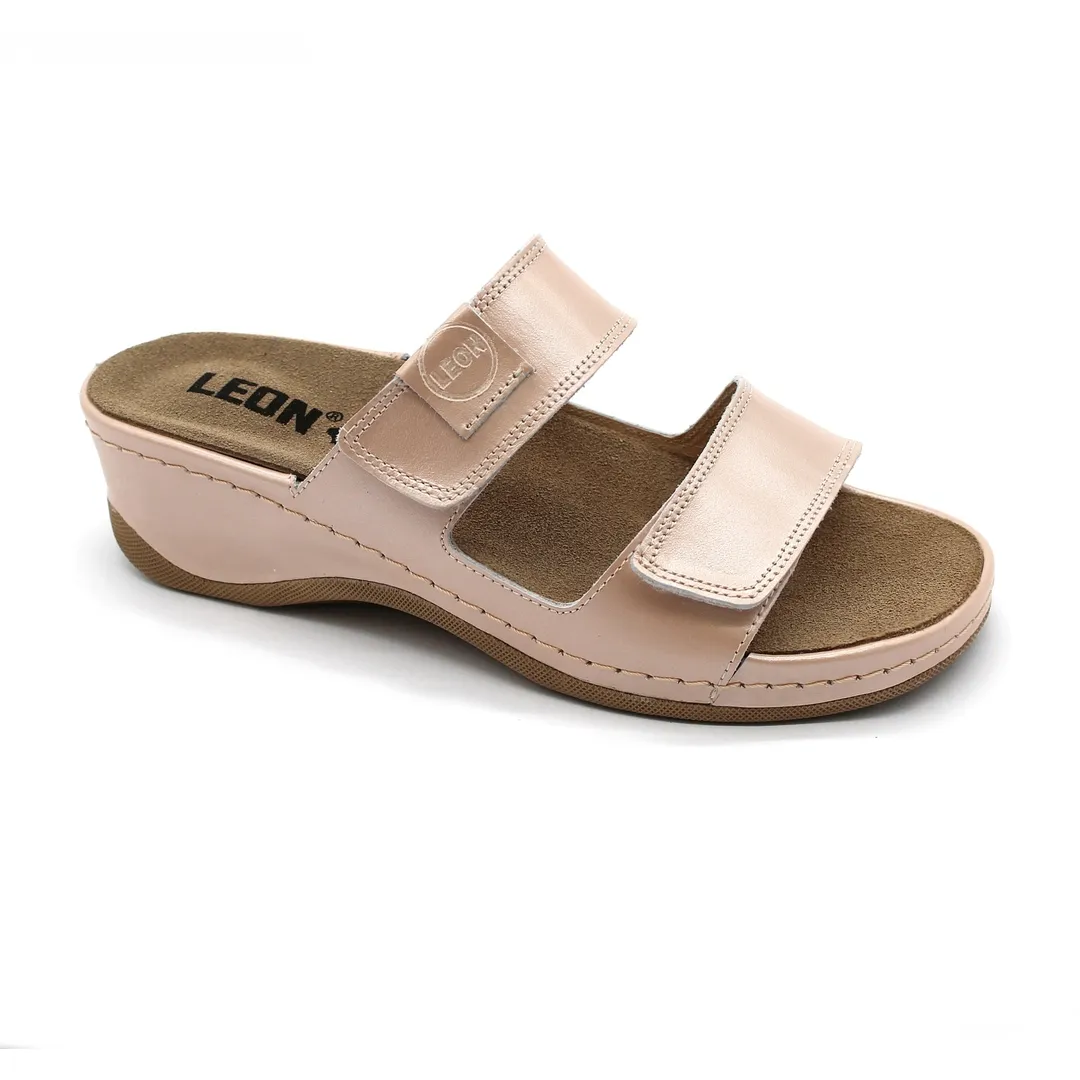 Leon 2020 Dámska zdravotná celokožená obuv s prackou 41 - 26,5cm, modrá, 5,0 cm