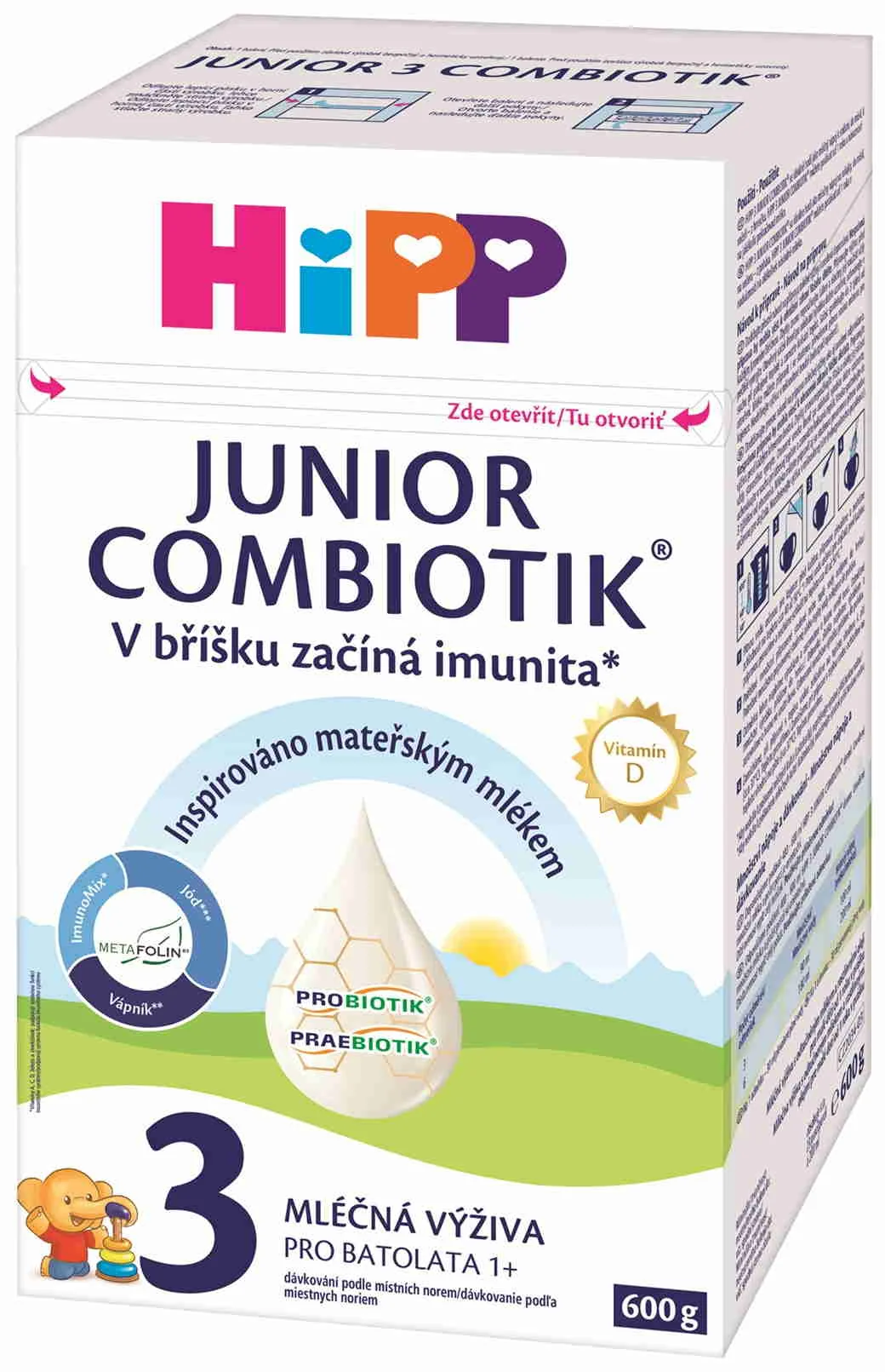HiPP 3 Junior Combiotik Mliečna výživa pre batoľatá 600 g