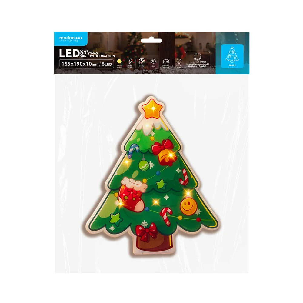 Modee Lighting LED dekorácia do okna C4004 stromček