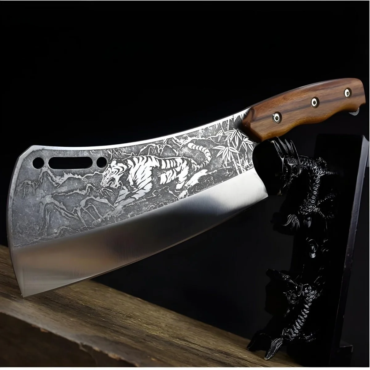 Kuchynský sekáčik s potlačou Tigra 1 ks, Big Cleaver-32cm