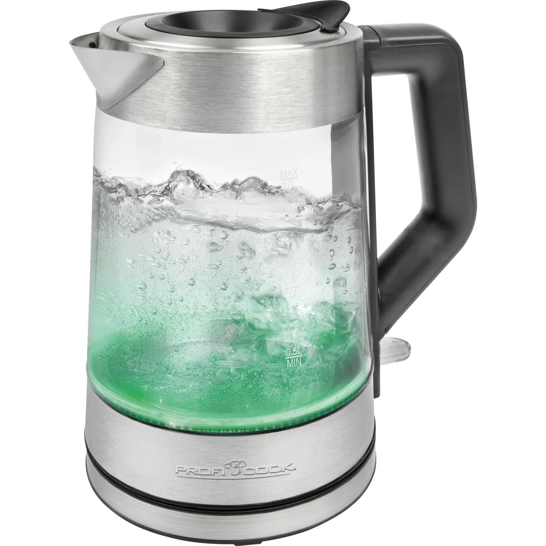 ProfiCook WKS 1190 G rýchlovarná kanvica 1,7 l, sklo/nerez, 2200 W