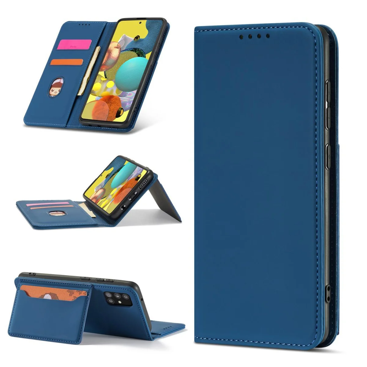 MG Magnet Card knižkové kožené puzdro na Samsung Galaxy A13 5G, modré 