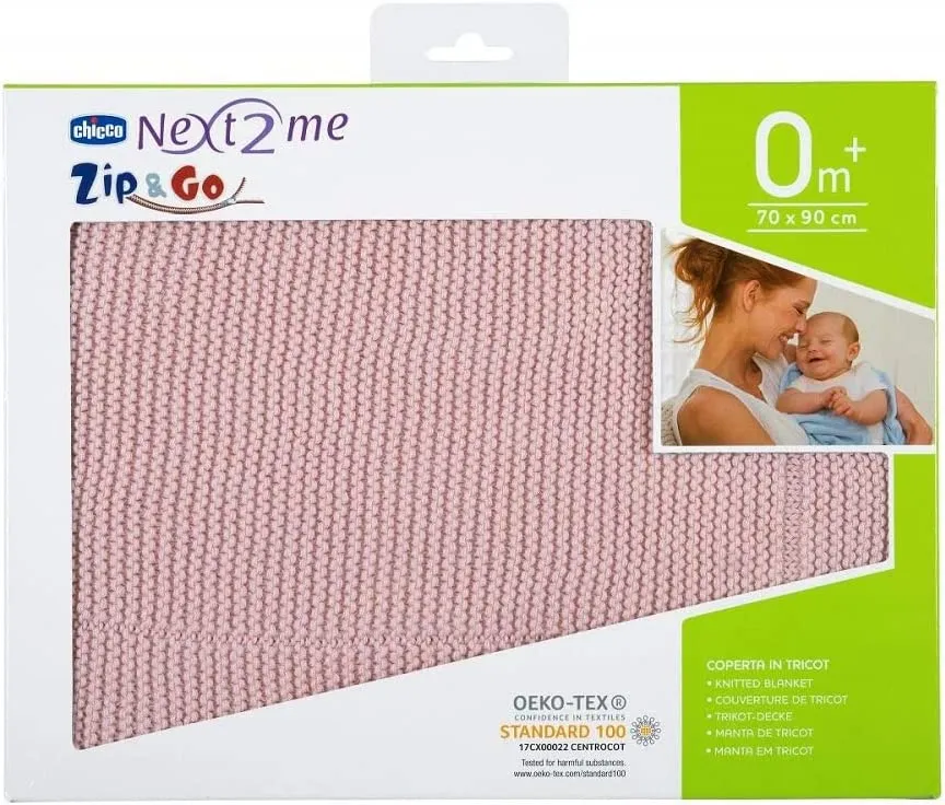 CHICCO Deka pletená Tricot Blanket Miss Pink 90x70 cm 1×1 ks