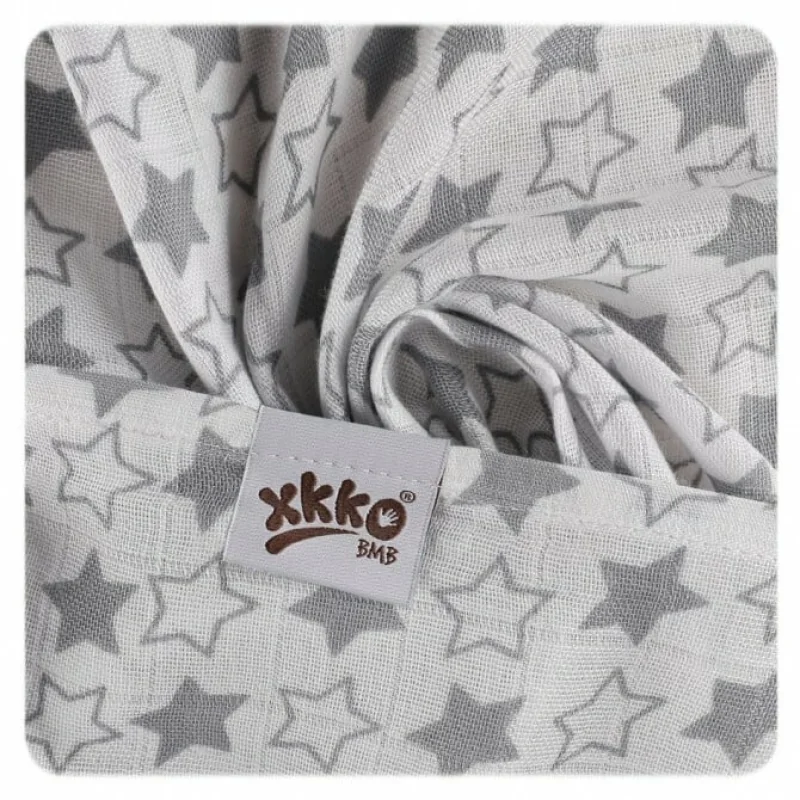 BMB Bambusová plienka Little Stars Silver, 70x70 MIX 3ks