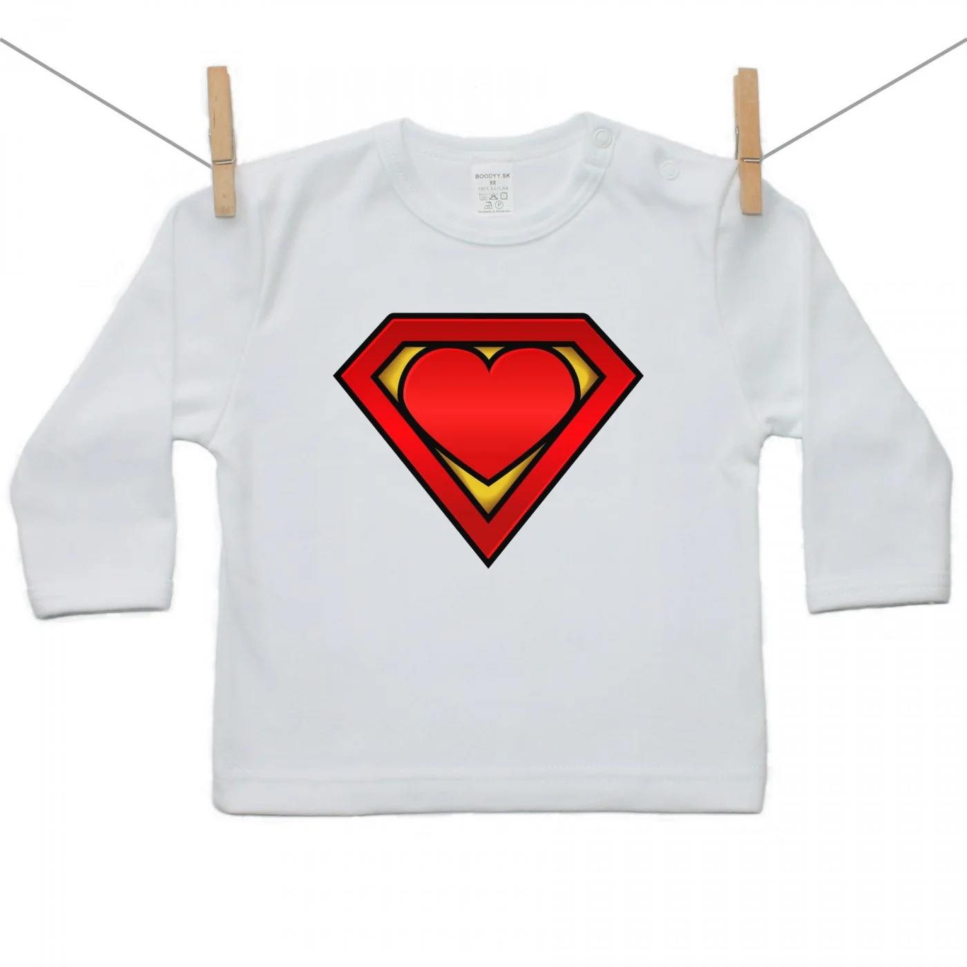 Boodyy Tričko s dlhým rukávom Super baby Veľkosť: 134
