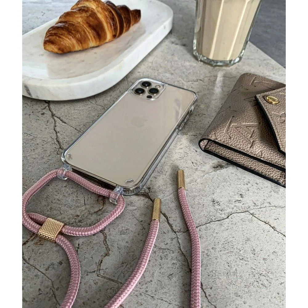 Tech-Protect FlexAir Chain kryt na iPhone 12 / 12 Pro, čierny/ružový