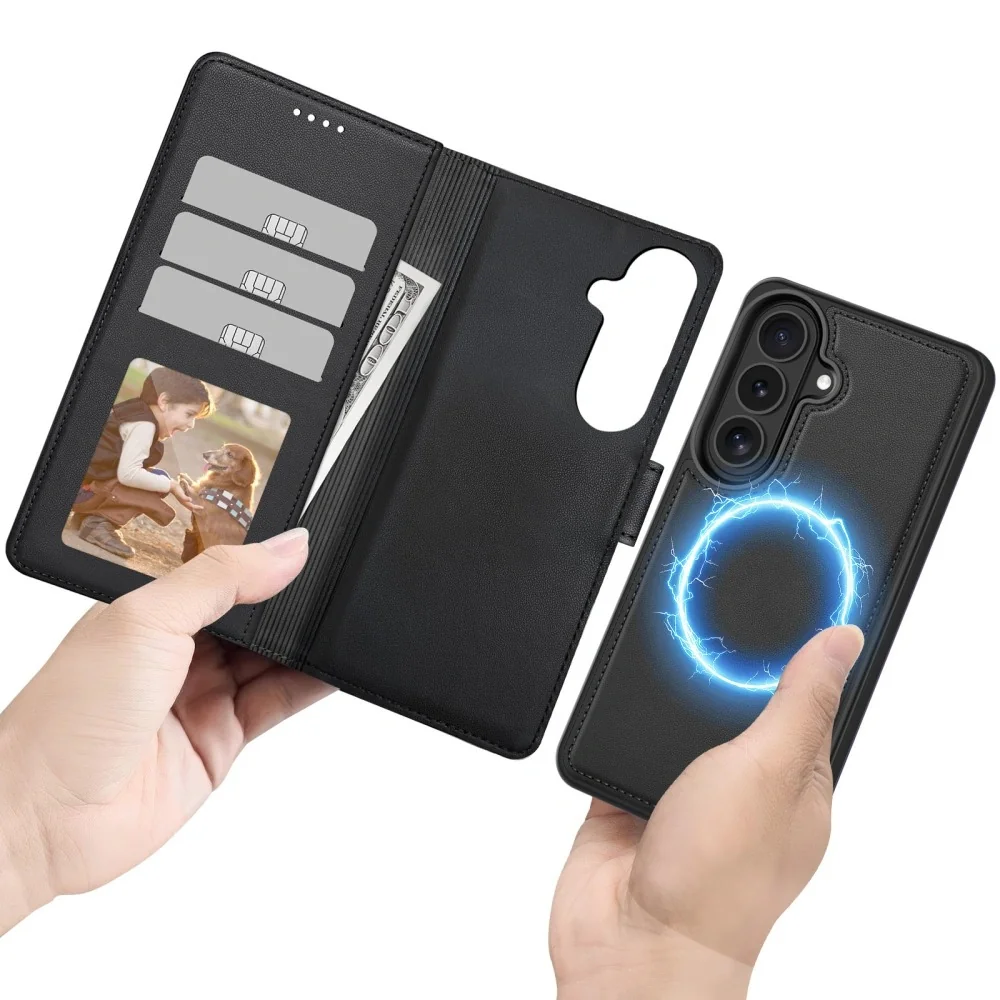 Tech-Protect Wallet MagSafe knižkové puzdro na Samsung Galaxy S26, čierne rne