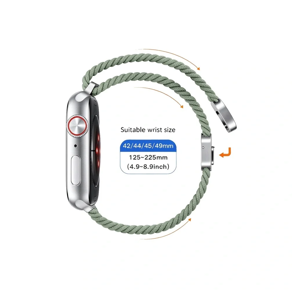 Tech-Protect Nylon Mag remienok na Apple Watch 44/45/46/49mm, pistachio
