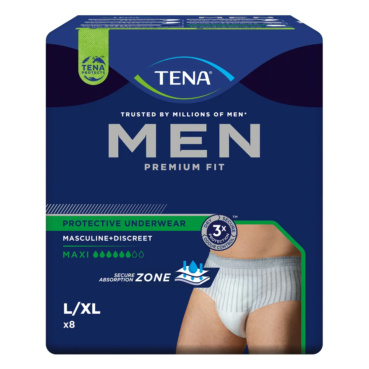 TENA Men Pants PU Maxi L/XL OTC 1×8 ks, Inkontinenčná pomôcka