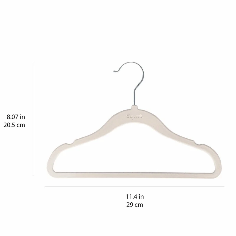 3 SPROUTS - Vešiaky Velvet 15 ks Cream