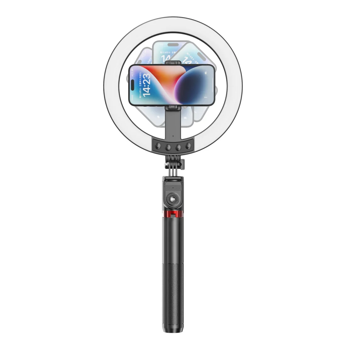 Blavec Aura Pro RGB Selfie kruhové LED svetlo + statív 2.3m, čierne