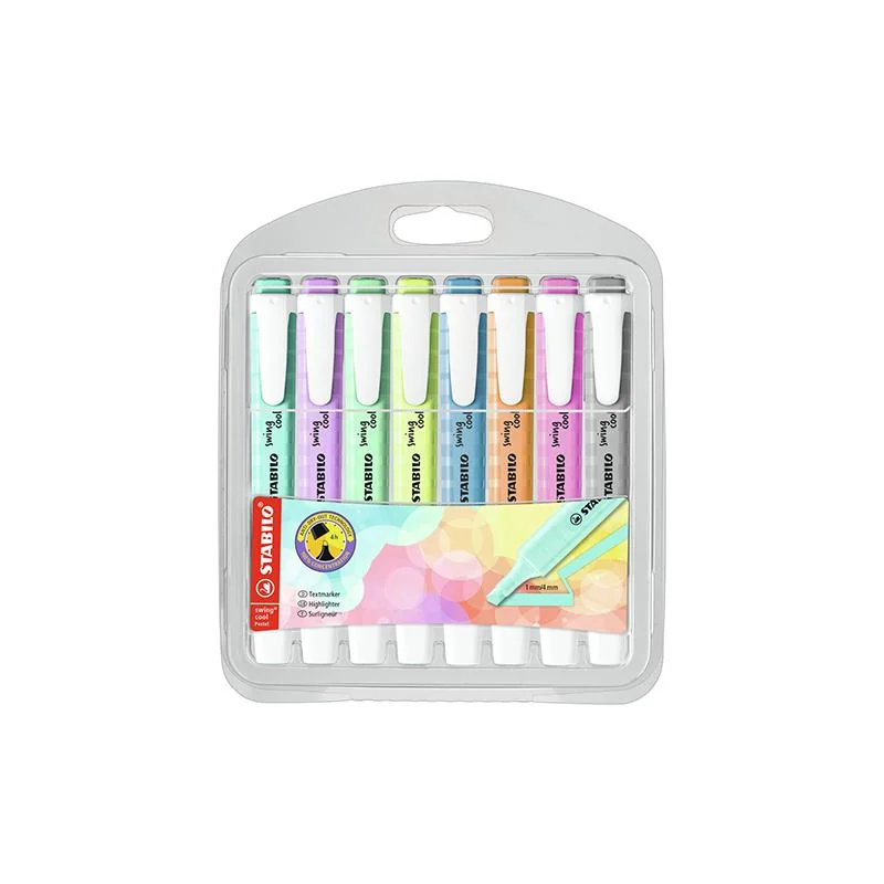 Zvýrazňovač Stabilo swing cool Pastel, sada 8 ks 8 rôznych farieb