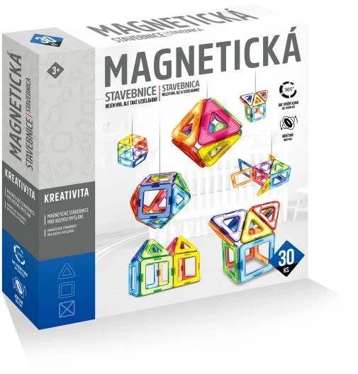 Alltoys magnetická stavebnica 30 ks 1×30 ks, magnetická stavebnica