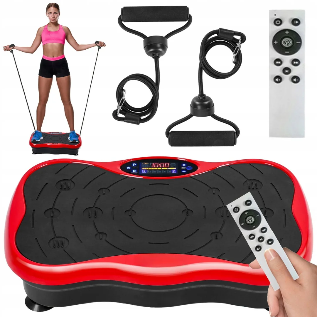 Livefy Vibro Fit vibračná plošina na cvičenie, červená