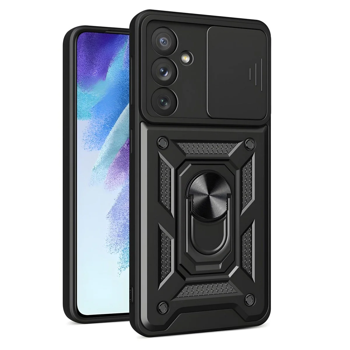 MG Hybrid Armor Camshield kryt na Samsung Galaxy A54 5G, čierny