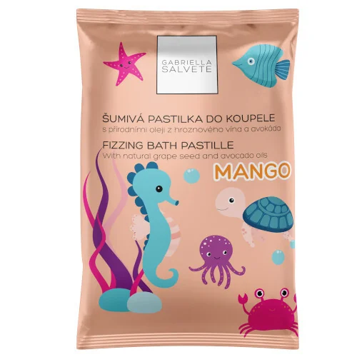 Gabriella Salvete Šumivá pastilka do kúpeľa Mango 1×40 g, šumivá pastilka do kúpeľa