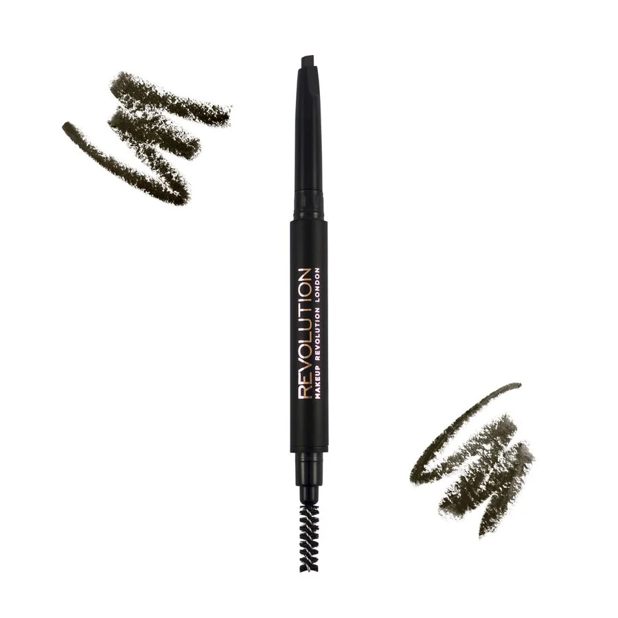 Revolution Duo Dark Brown ceruzka na obočie 1×1 ks, ceruzka na obočie