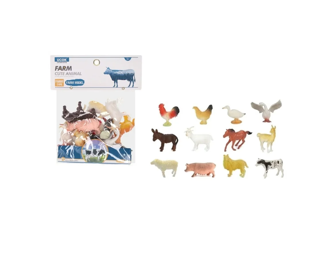 Zvieratká figúrky farma 12ks,10cm